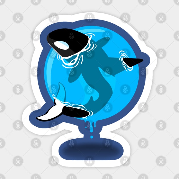 killer whale water Sticker by albertocubatas